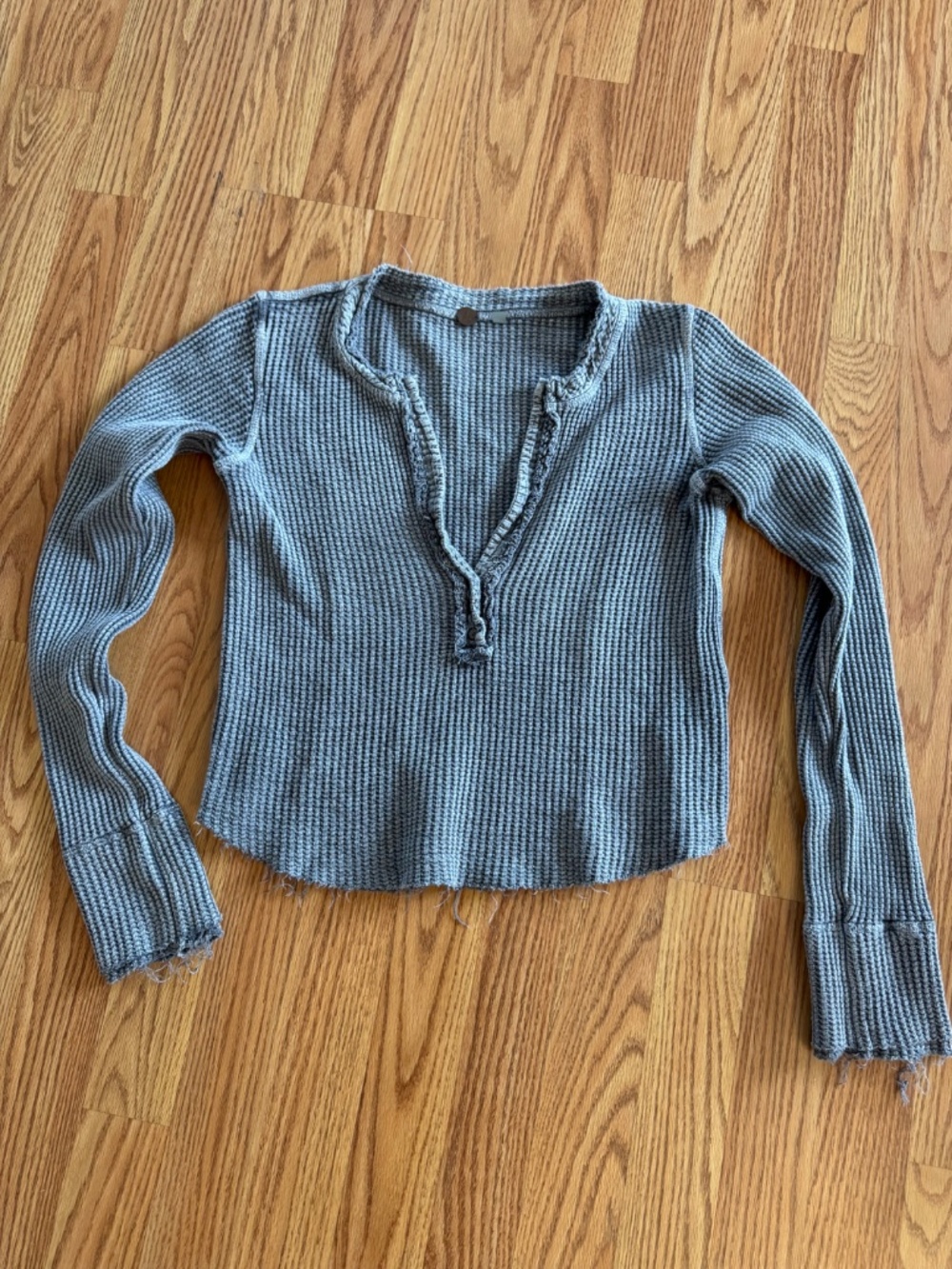 Free People Waffle Knit Long Sleeve